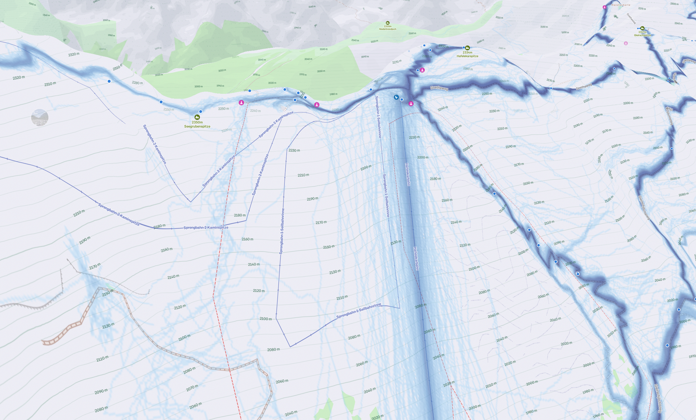 Competitor terrain map