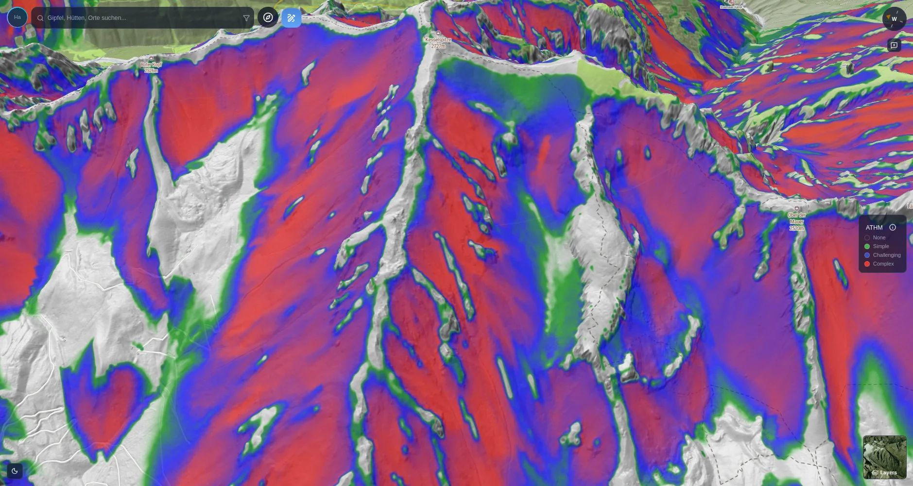 Live Alpine Map Preview