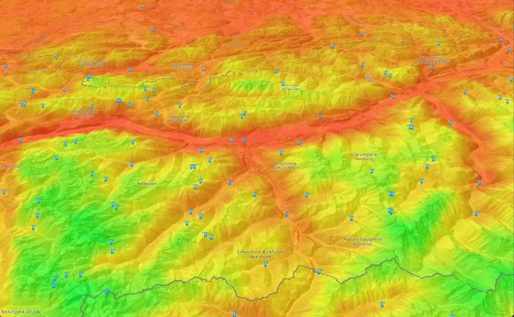 Alpine Topography weather projection
